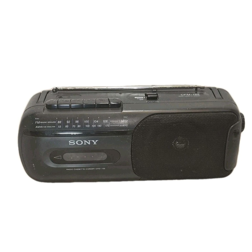 Sony CFM-155 Radio Cassette Recorder Boombox Tested Works GUC 🎧📻